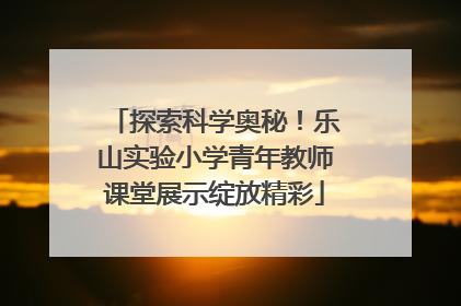 探索科学奥秘！乐山实验小学青年教师课堂展示绽放精彩